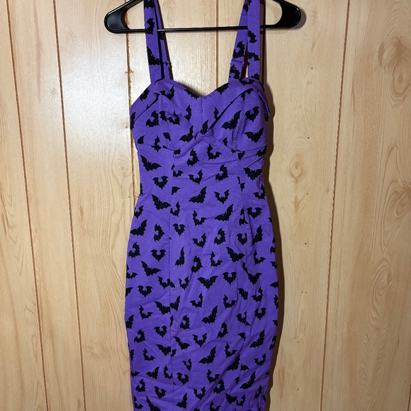 Vixen by Micheline Pitt Dresses & Skirts - Vixen by Micheline Pitt - Purple Bats Maneater wiggle dress - NWT